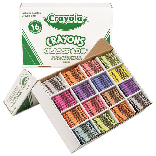 Image of Crayola® Classpack Regular Crayons, 16 Colors, 800/box