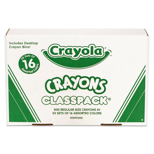 Image of Crayola® Classpack Regular Crayons, 16 Colors, 800/box