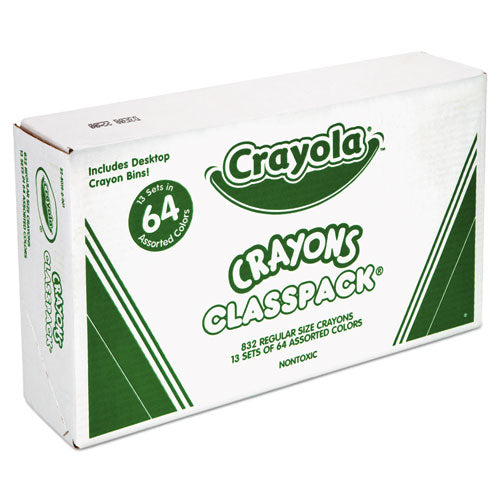 Image of Crayola® Classpack Regular Crayons, Assorted, 13 Caddies, 832/box