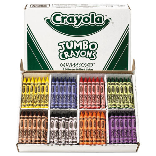Image of Crayola® Jumbo Classpack Crayons, 25 Each Of 8 Colors, 200/set