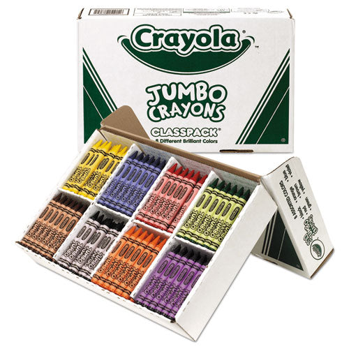 Image of Crayola® Jumbo Classpack Crayons, 25 Each Of 8 Colors, 200/set