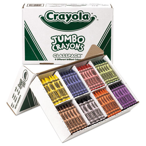 Image of Crayola® Jumbo Classpack Crayons, 25 Each Of 8 Colors, 200/set