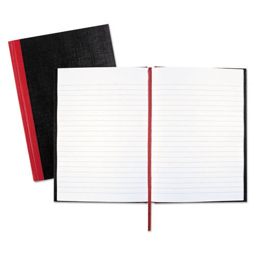 Image of Black n' Red Hardcover Casebound Notebooks, SCRIBZEE Compatible, 1-Subject, Wide/Legal Rule, Black/Red Cover, (96) 8.25 x 5.63 Sheets