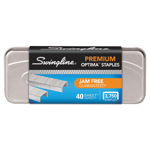 Image of Swingline® Optima Staples, 0.25" Leg, 0.5" Crown, Steel, 3,750/pack