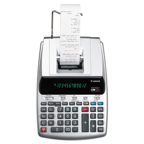 Image of Canon® Mp25dv 12-Digit Ribbon Printing Calculator, Black/red Print, 4.3 Lines/sec