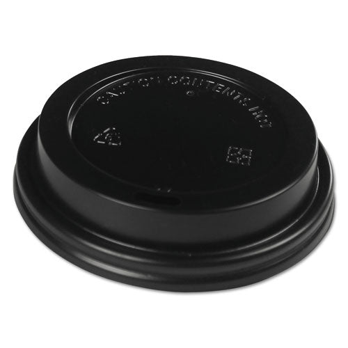 Image of Boardwalk® Hot Cup Lids, Fits 10 oz to 20 oz Hot Cups, Plastic, Black, 1,000/Carton