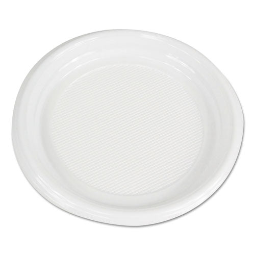 Image of Boardwalk® Hi-Impact Plastic Dinnerware, Plate, 9" Dia, White, 500/carton