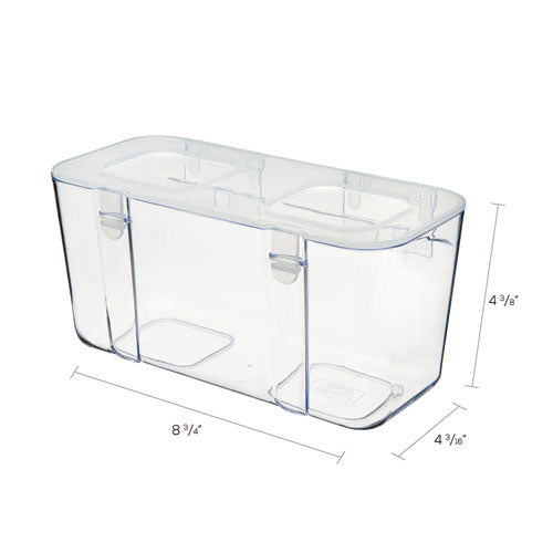 Image of deflecto® Stackable Caddy Organizer, Medium, Plastic, 8.8 x 4 x 4.38, White