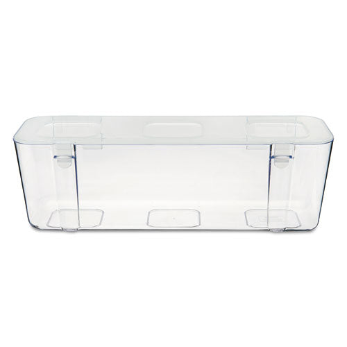 Image of deflecto® Stackable Caddy Organizer, Large, Plastic, 13.24 x 4 x 4.38, White