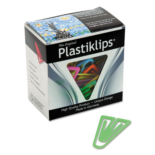 Image of Baumgartens® Plastiklips Paper Clips, Extra Large, Smooth, Assorted Colors, 50/Box