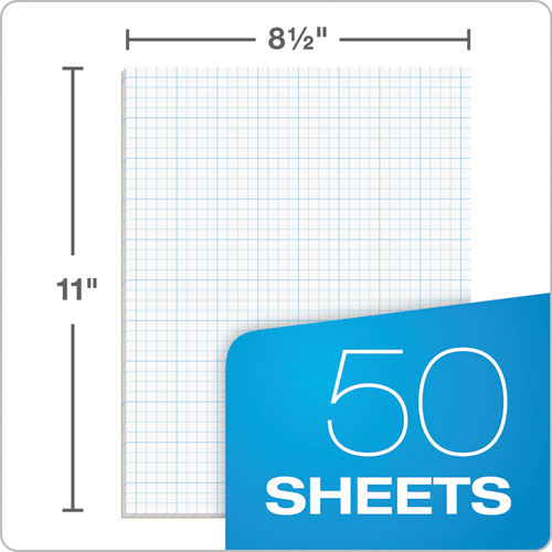 Image of TOPS Cross Section Pads, Cross-Section Quadrille Rule (4 Sq/in, 1 Sq/in), 50 White 8.5 X 11 Sheets