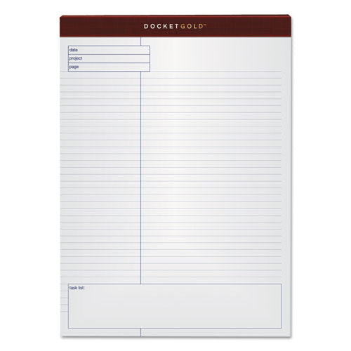 Image of TOPS Docket Gold Planning Pads, Project-Management Format, Quadrille Rule (4 Sq/in), 40 White 8.5 X 11.75 Sheets, 4/pack