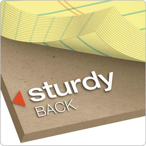 Image of Ampad® Perforated Writing Pads, Narrow Rule, 50 Canary-Yellow 5 X 8 Sheets, Dozen