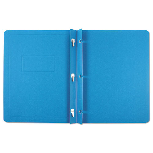 Image of Oxford Title Panel And Border Front Report Cover, 3-Prong Fastener, Panel And Border Cover, 0.5" Cap, 8.5 X 11, Light Blue, 25/box