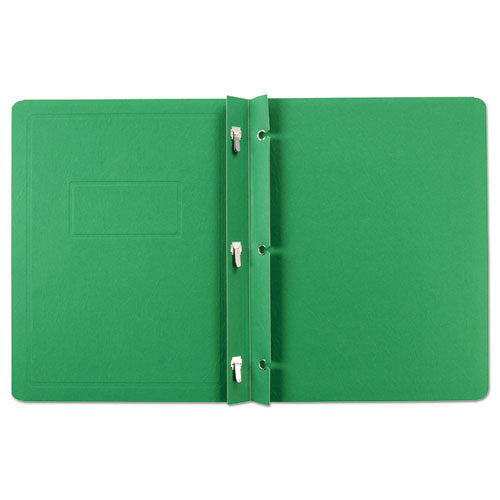 Image of Oxford Title Panel And Border Front Report Cover, Three-Prong Fastener, 0.5" Capacity, 8.5 X 11, Light Green/light Green, 25/box