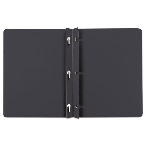 Image of Oxford Title Panel And Border Front Report Cover, Three-Prong Fastener, 0.5" Capacity, 8.5 X 11, Black/black, 25/box