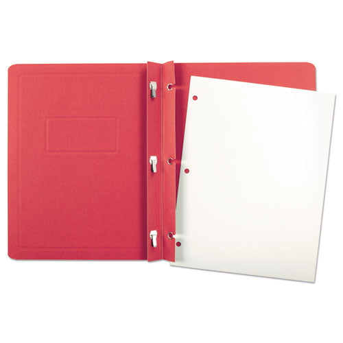 Image of Oxford Report Cover, Three-Prong Fastener, 0.5" Capacity, 8.5 X 11, Red/red, 25/box