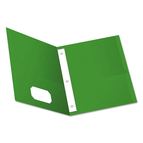 Image of Oxford Twin-Pocket Folders With 3 Fasteners, 0.5" Capacity, 11 X 8.5, Green, 25/box