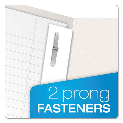 Image of Oxford Twin-Pocket Folders With 3 Fasteners, 0.5" Capacity, 11 X 8.5, White, 25/box
