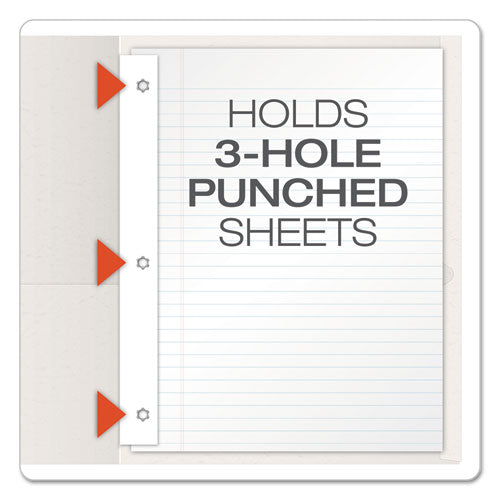 Image of Oxford Twin-Pocket Folders With 3 Fasteners, 0.5" Capacity, 11 X 8.5, White, 25/box