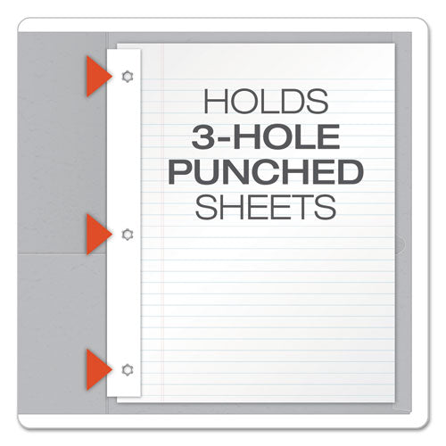 Image of Oxford Twin-Pocket Folders With 3 Fasteners, 0.5" Capacity, 11 X 8.5, Gray, 25/box