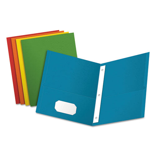 Image of Oxford Twin-Pocket Folders With 3 Fasteners, 0.5" Capacity, 11 X 8.5, Assorted, 25/box
