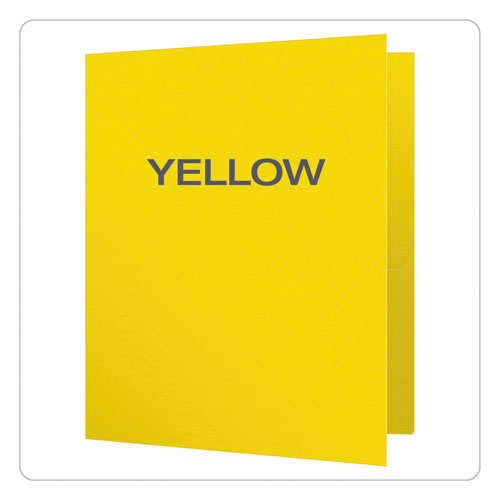 Image of Oxford Twin-Pocket Folders With 3 Fasteners, 0.5" Capacity, 11 X 8.5, Yellow, 25/box