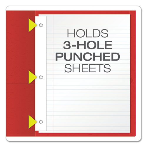 Image of Oxford Twin-Pocket Folders With 3 Fasteners, 0.5" Capacity, 11 X 8.5, Red, 25/box