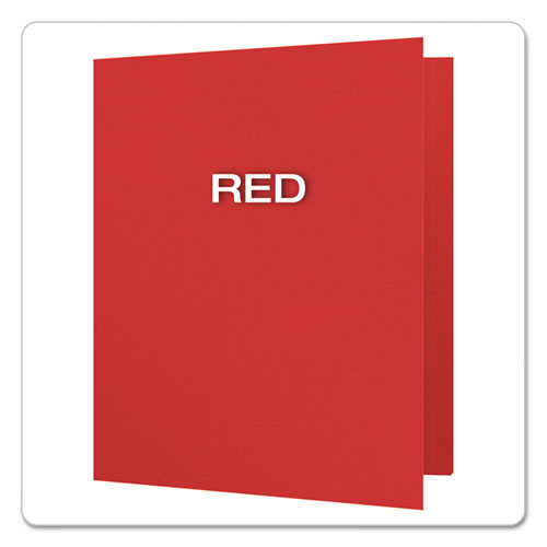 Image of Oxford Twin-Pocket Folders With 3 Fasteners, 0.5" Capacity, 11 X 8.5, Red, 25/box