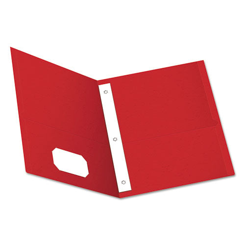 Image of Oxford Twin-Pocket Folders With 3 Fasteners, 0.5" Capacity, 11 X 8.5, Red, 25/box
