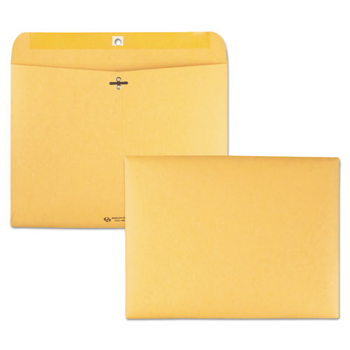 Image of Quality Park Redi-File Clasp Envelope, #90, Cheese Blade Flap, Clasp/gummed Closure, 9 X 12, Brown Kraft, 100/box