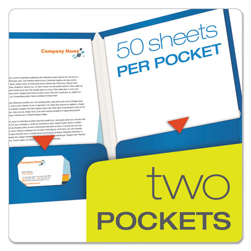 Image of Oxford High Gloss Laminated Paperboard Folder, 100-Sheet Capacity, 11 X 8.5, Blue, 25/box