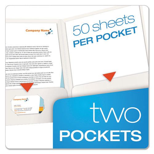 Image of Oxford High Gloss Laminated Paperboard Folder, 100-Sheet Capacity, 11 X 8.5, White, 25/box