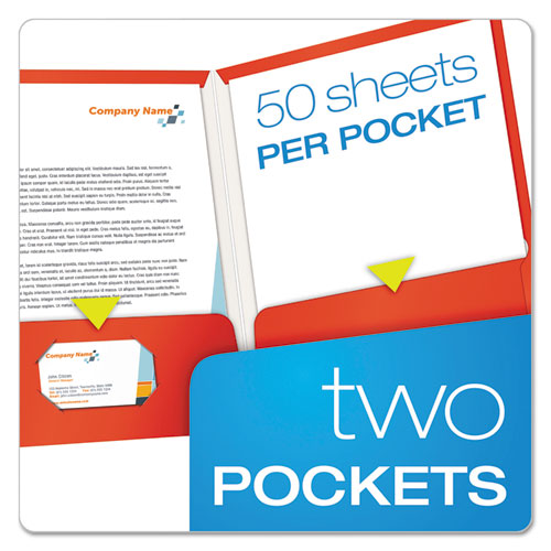 Image of Oxford High Gloss Laminated Paperboard Folder, 100-Sheet Capacity, 11 X 8.5, Red, 25/box