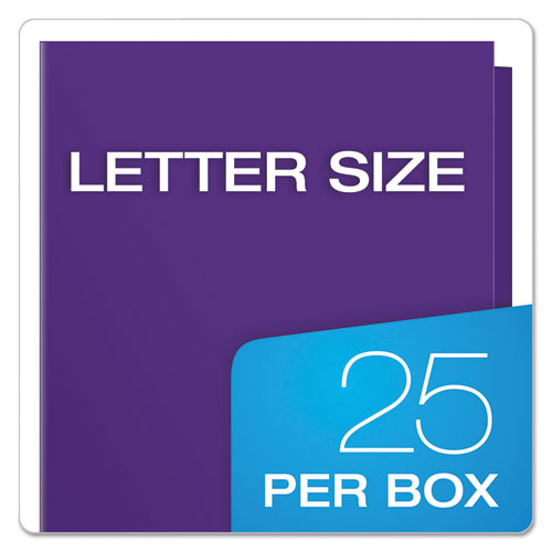 Image of Oxford High Gloss Laminated Paperboard Folder, 100-Sheet Capacity, 11 X 8.5, Purple, 25/box