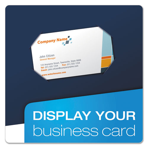 Image of Oxford High Gloss Laminated Paperboard Folder, 100-Sheet Capacity, 11 X 8.5, Navy, 25/box