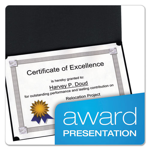 Image of Oxford Certificate Holder, 11.25 x 8.75, Black, 5/Pack