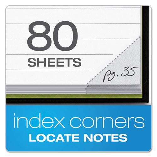 Image of Oxford Idea Collective Professional Wirebound Hardcover Notebook, 1-Subject, Medium/College Rule, Black Cover, (80) 8 x 5.5 Sheets