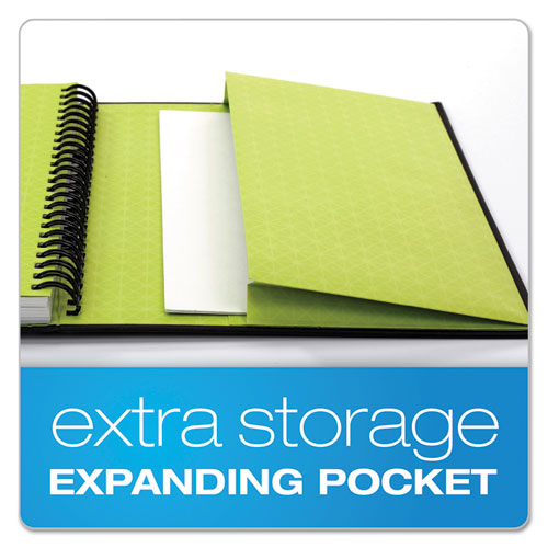 Image of Oxford Idea Collective Professional Wirebound Hardcover Notebook, 1-Subject, Medium/College Rule, Black Cover, (80) 8 x 5.5 Sheets