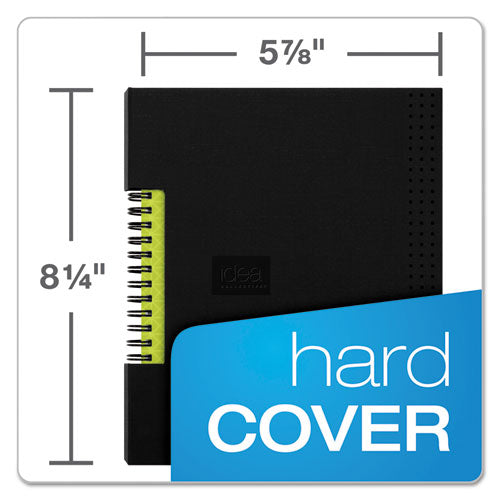 Image of Oxford Idea Collective Professional Wirebound Hardcover Notebook, 1-Subject, Medium/College Rule, Black Cover, (80) 8 x 5.5 Sheets