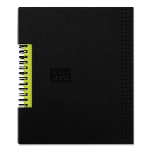 Image of Oxford Idea Collective Professional Wirebound Hardcover Notebook, 1-Subject, Medium/College Rule, Black Cover, (80) 8 x 5.5 Sheets