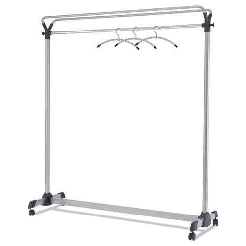 Image of Alba Large Capacity Garment Rack, 63.5w X 21.25d X 67.5h, Black/silver