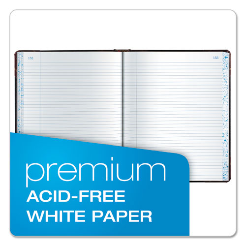 Image of Boorum & Pease® Extra-Durable Bound Book, Single-Page 5-Column Accounting, Black/maroon/gold Cover, 10.13 X 7.78 Sheets, 150 Sheets/book