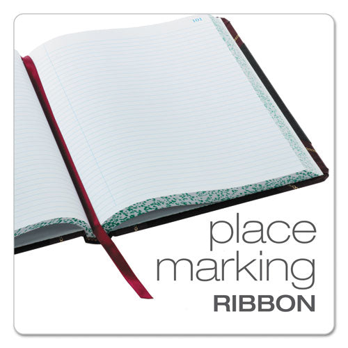 Image of Boorum & Pease® Extra-Durable Bound Book, Single-Page 5-Column Accounting, Black/maroon/gold Cover, 10.13 X 7.78 Sheets, 150 Sheets/book