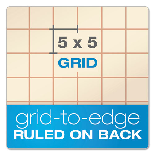 Image of Ampad® Gold Fibre Retro Wirebound Writing Pads, Wide/Legal and Quadrille Rule, Red Cover, 70 White 8.5 x 11.75 Sheets