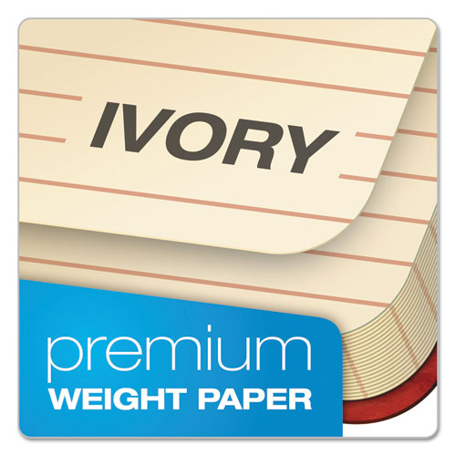 Image of Ampad® Gold Fibre Retro Wirebound Writing Pads, Wide/Legal and Quadrille Rule, Red Cover, 70 White 8.5 x 11.75 Sheets