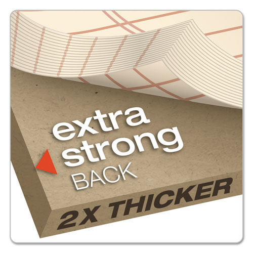 Image of Ampad® Gold Fibre Retro Wirebound Writing Pads, Wide/Legal and Quadrille Rule, Red Cover, 70 White 8.5 x 11.75 Sheets