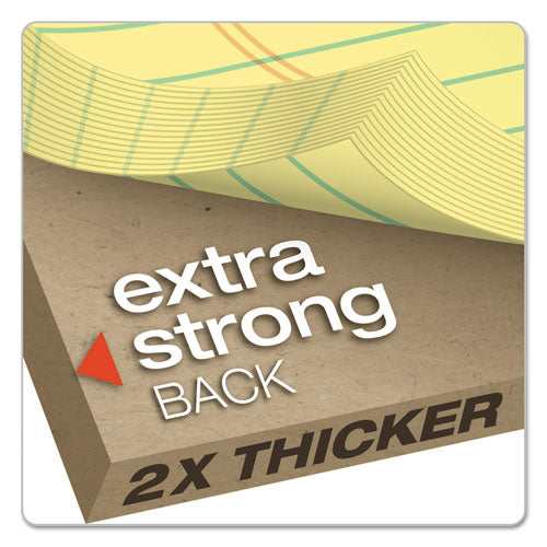 Image of Ampad® Gold Fibre Quality Writing Pads, Wide/legal Rule, 50 Canary-Yellow 8.5 X 11.75 Sheets, Dozen