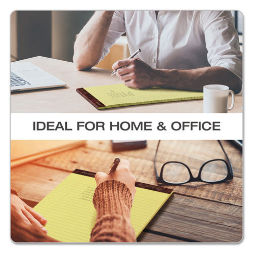 Image of Ampad® Gold Fibre Quality Writing Pads, Wide/legal Rule, 50 Canary-Yellow 8.5 X 11.75 Sheets, Dozen