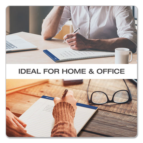 Image of Ampad® Recycled Writing Pads, Wide/legal Rule, Politex Green Kelsu Headband, 50 White 8.5 X 11.75 Sheets, Dozen